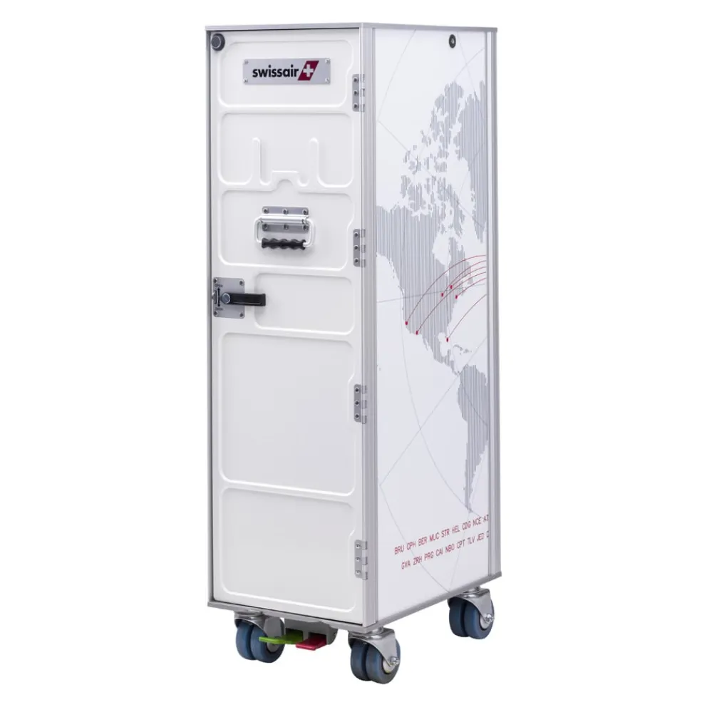 Aviatik-Shop Airline Trolley Swissair silber, weiss Discount