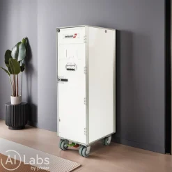 Aviatik-Shop Airline Trolley Swissair silber, weiss Hot