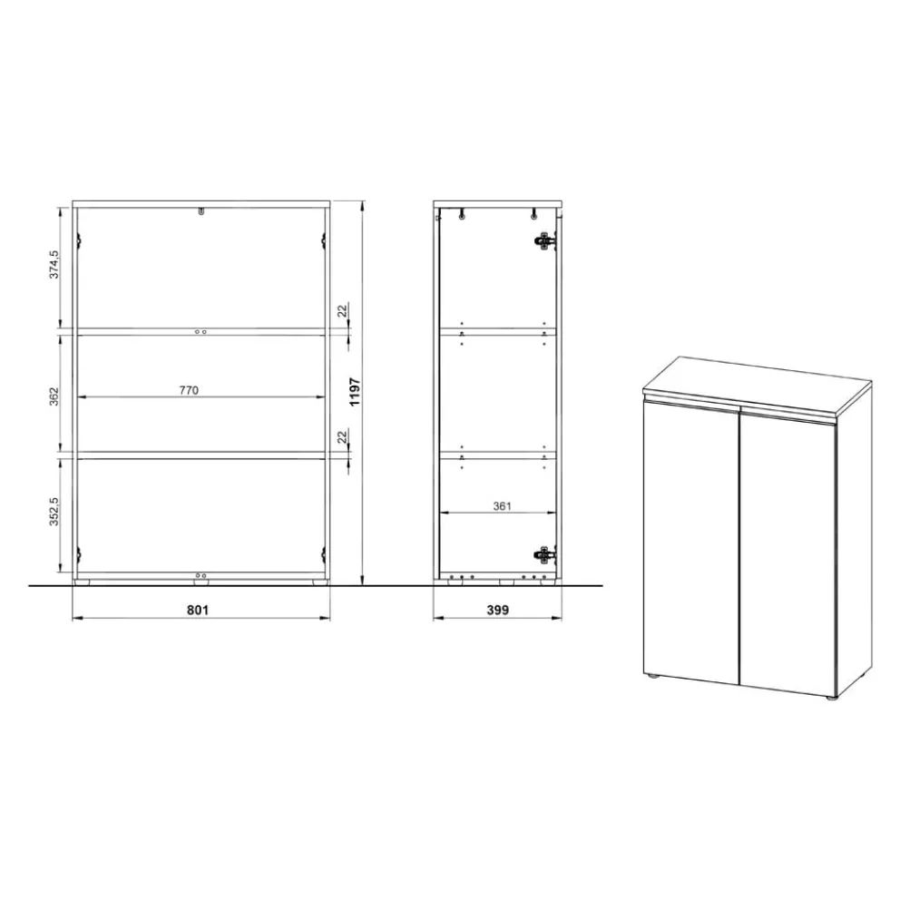 Novel Aktenschrank Deltona-105 steingrau Online