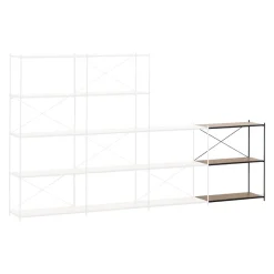 BYYU Anbauregal Rico eichefarbig, schwarz Clearance