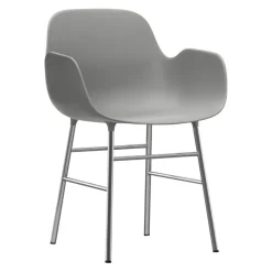 Normann Copenhagen Armlehnstuhl Form chromfarbig, grau Clearance