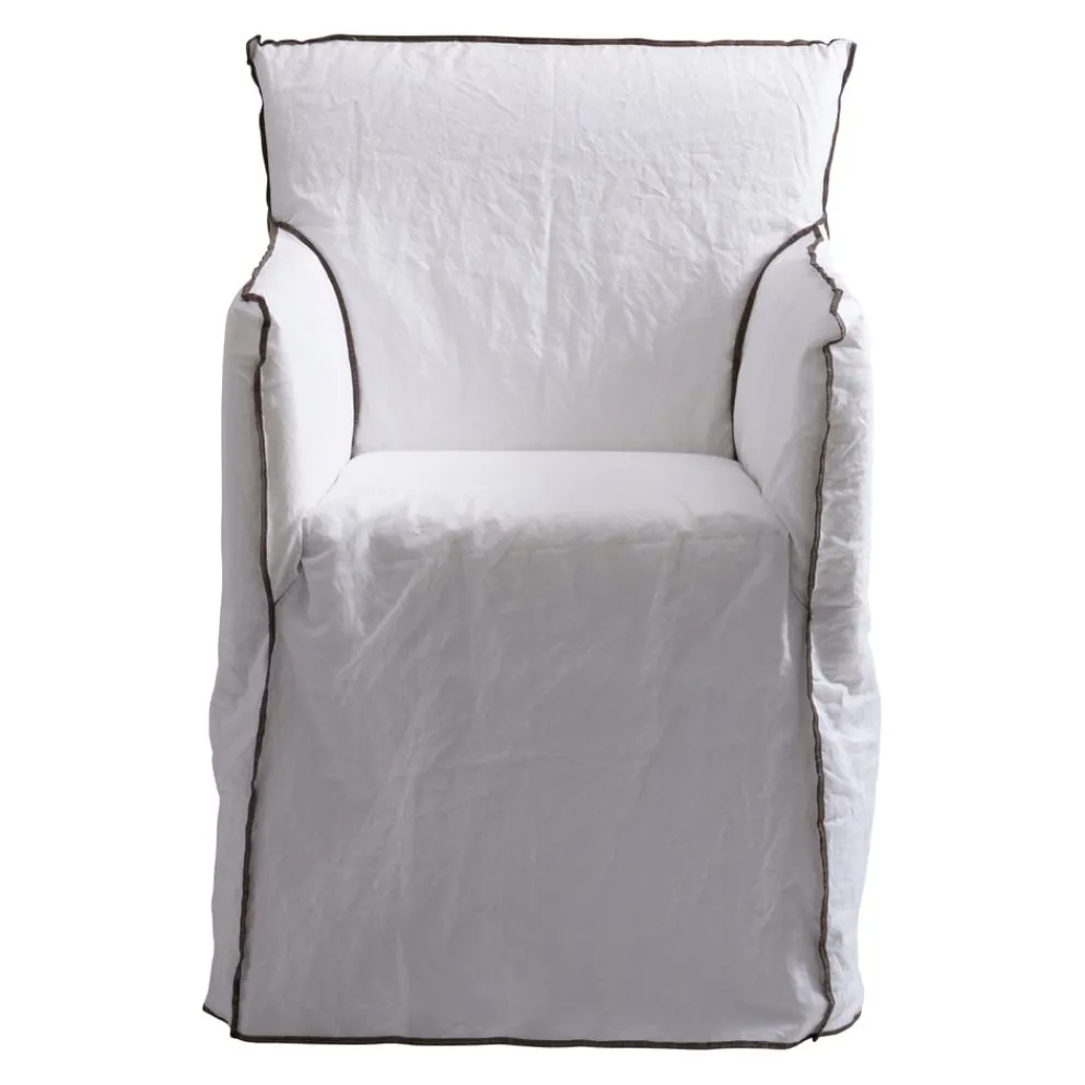 Gervasoni Armlehnstuhl Ghost NATURAL Lino Bianco / Kat. B (1000)