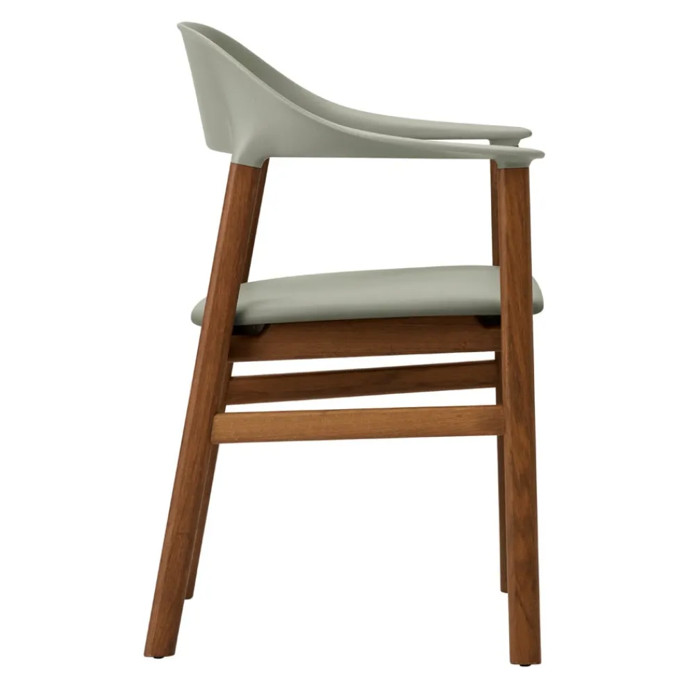 Normann Copenhagen Armlehnstuhl Herit blassgrün, eichefarbig