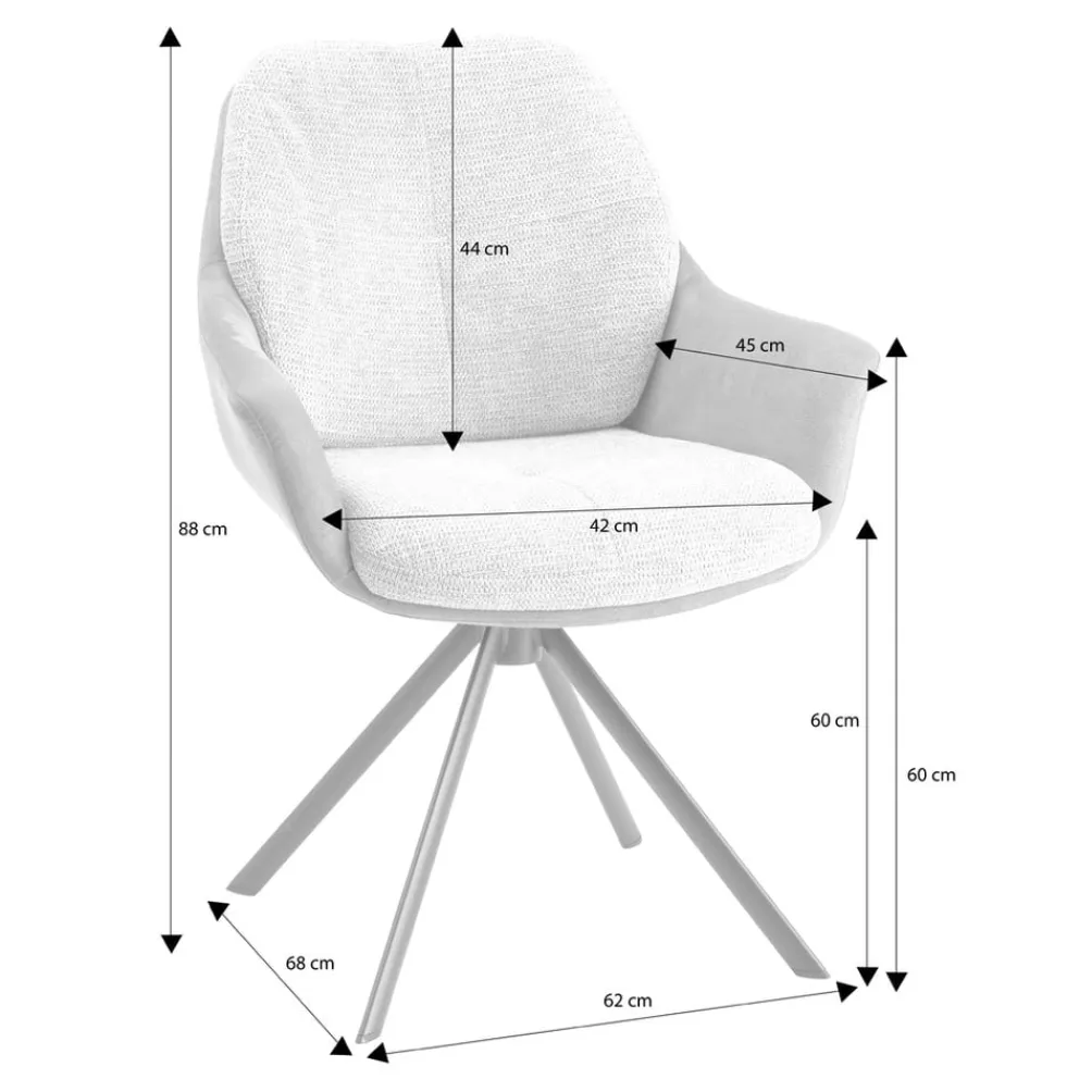 VALNATURA Armlehnstuhl Manado 710 Arizona graphit/Fantasy graphit Outlet