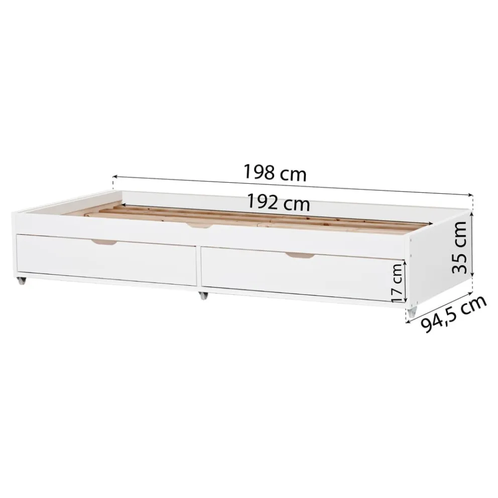 Hoppekids Ausziehbett Deluxe weiss Clearance