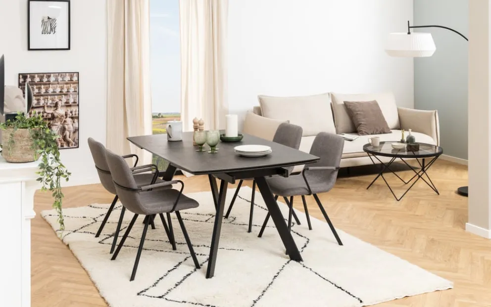 MID.YOU Ausziehtisch Blackburn schwarz Clearance
