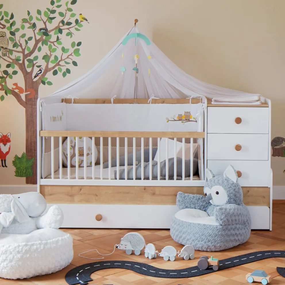Cilek Babybett Cara eiche, weiss Best