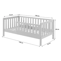 JAXX Babybett Peuterbed weiss Outlet