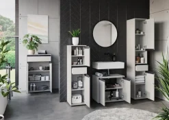 MID.YOU Badschrank Lemont steingrau Discount