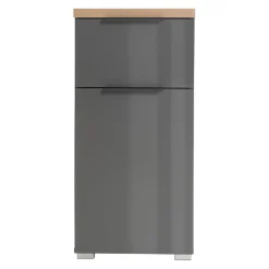 BYYU Badschrank Mundi dunkelgrau, eichefarbig New