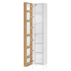 MID.YOU Badschrank Topeka navarra-eiche-nb., weiss