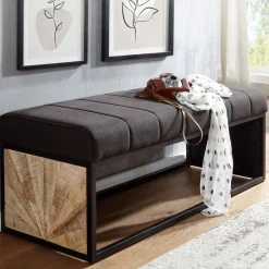 MID.YOU Bank Metall schwarz Discount