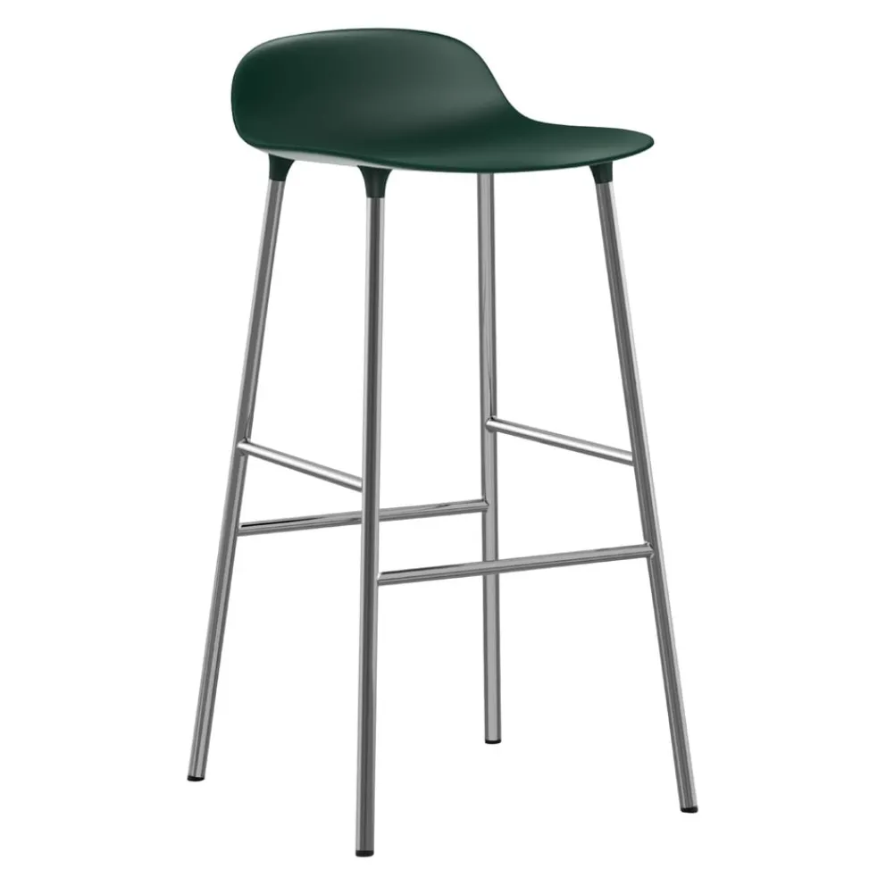 Normann Copenhagen Barhocker Form chromfarbig, grün Outlet