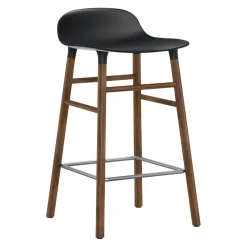 Normann Copenhagen Barhocker Form schwarz, walnuss