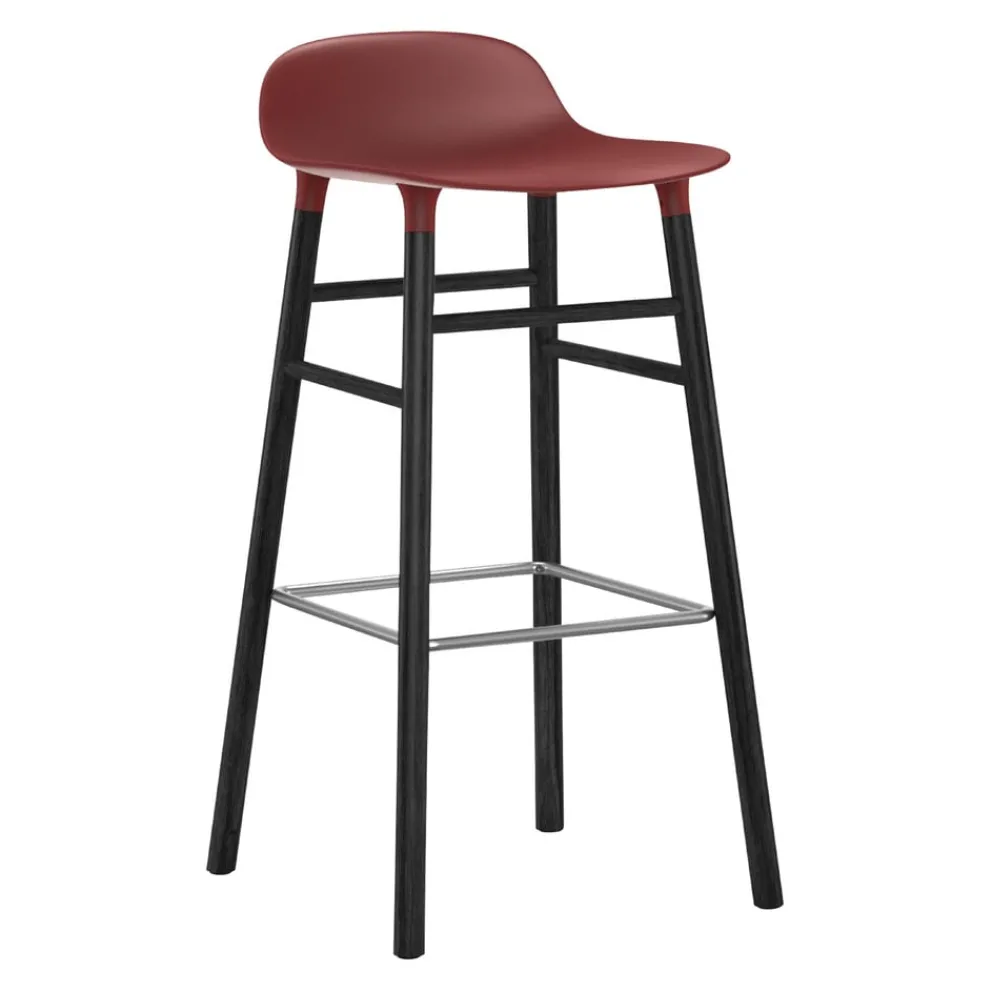 Normann Copenhagen Barhocker Form rot, schwarz