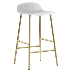 Normann Copenhagen Barhocker Form messing, weiss Best