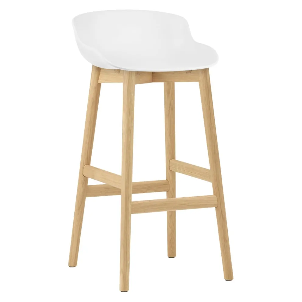 Normann Copenhagen Barhocker Hyg eichefarbig, weiss New
