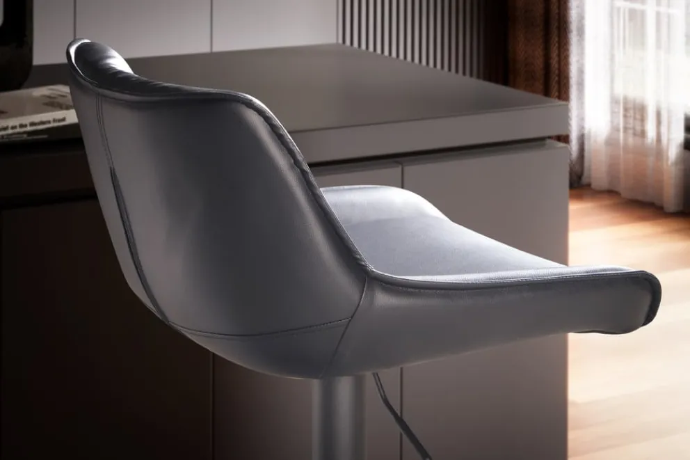 MID.YOU Barhocker Kunstleder schwarz Discount
