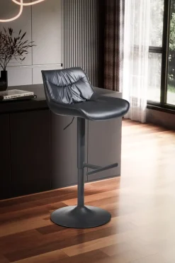 MID.YOU Barhocker Kunstleder schwarz Discount