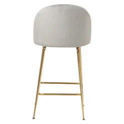 MID.YOU Barhocker Samt grau Clearance