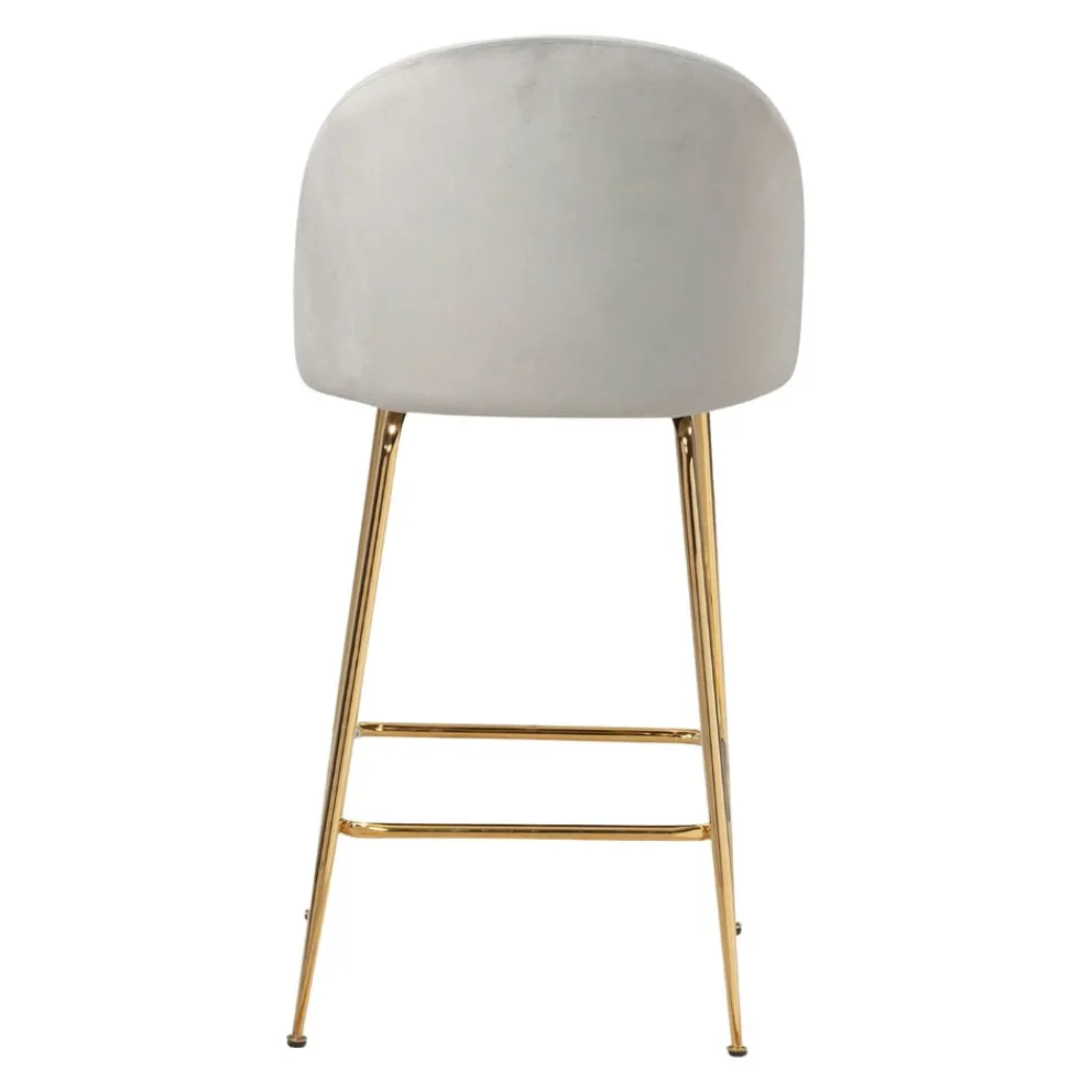 MID.YOU Barhocker Samt grau Clearance