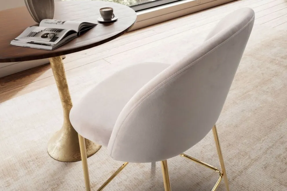 MID.YOU Barhocker Samt beige