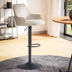 MID.YOU Barhocker Samt beige Discount