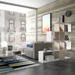 Sikelia Bücherregal Living eichefarbig, weiss Hot