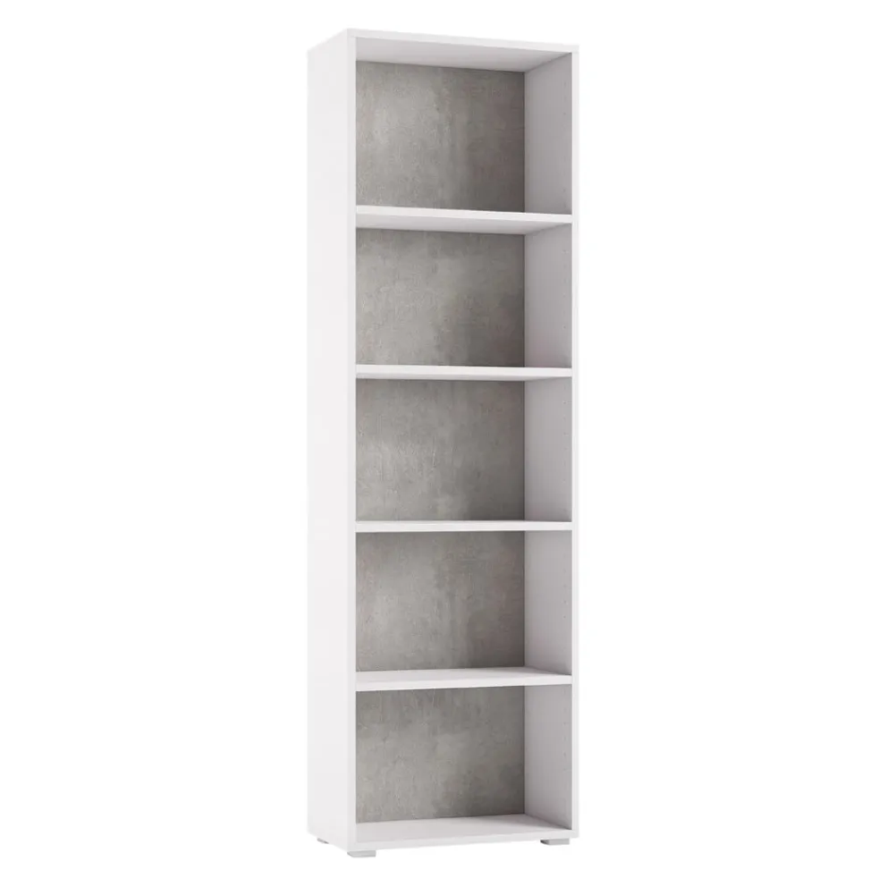 Sikelia Bücherregal Living betongrau, weiss Sale