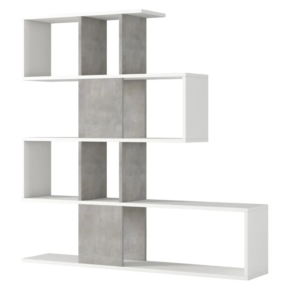 Sikelia Bücherregal Living betongrau, weiss Outlet