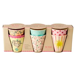 Rice Becher Melamine gelb, rosa, rot Sale