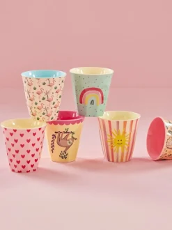 Rice Becher Melamine gelb, rosa, rot Sale