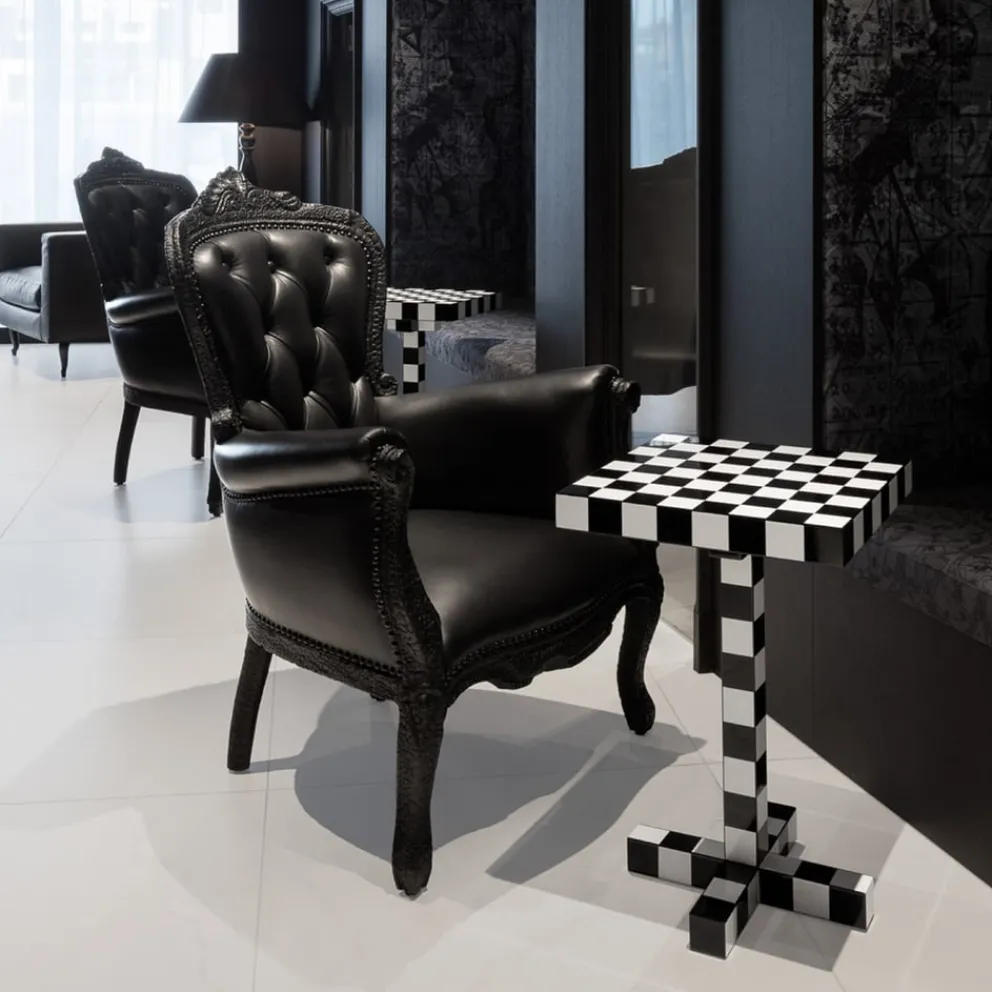 Moooi Beistelltisch Chess schwarz, weiss Discount