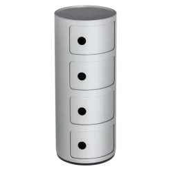 KARTELL Beistelltisch Componibili Recycled SI / Silber Sale