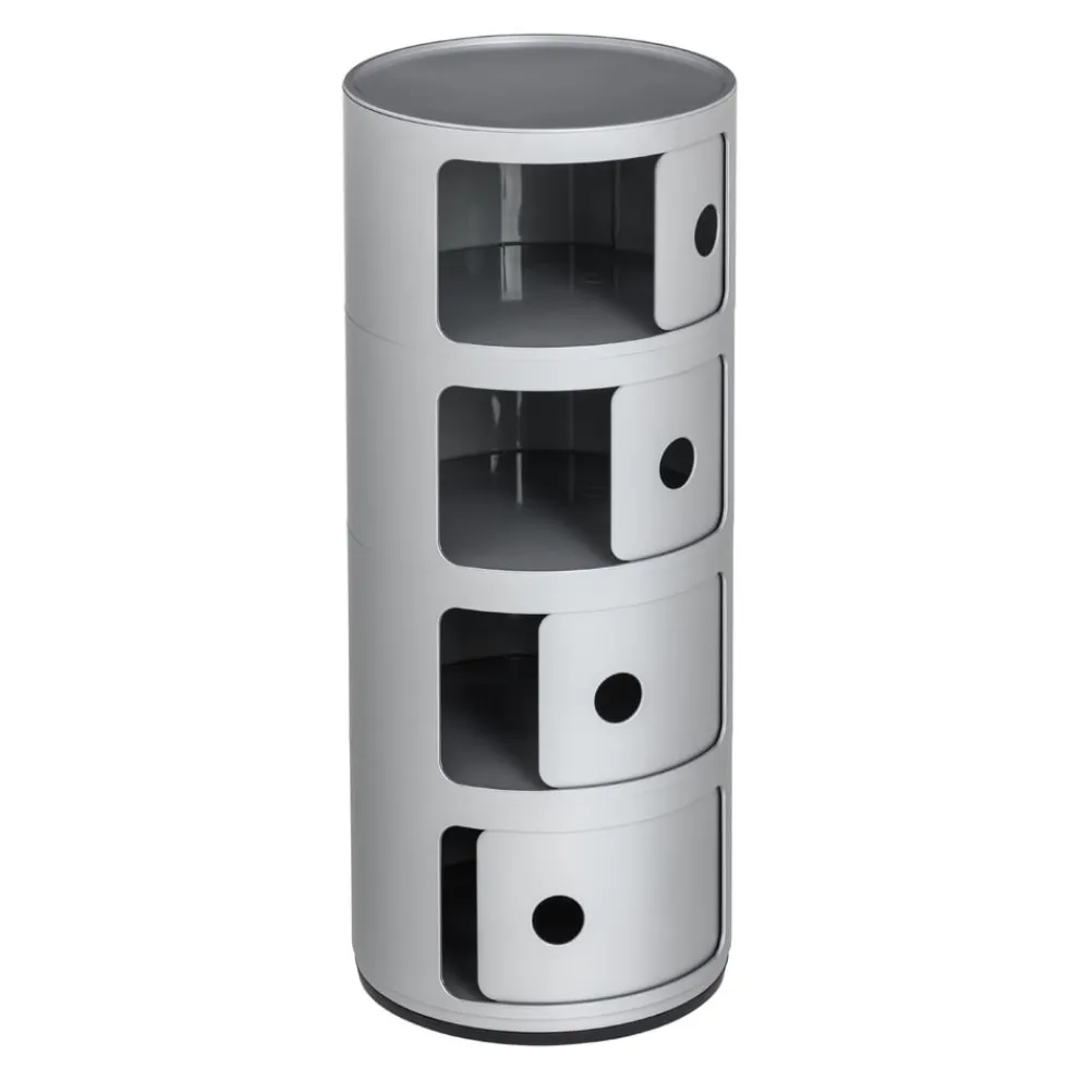 KARTELL Beistelltisch Componibili Recycled SI / Silber Sale