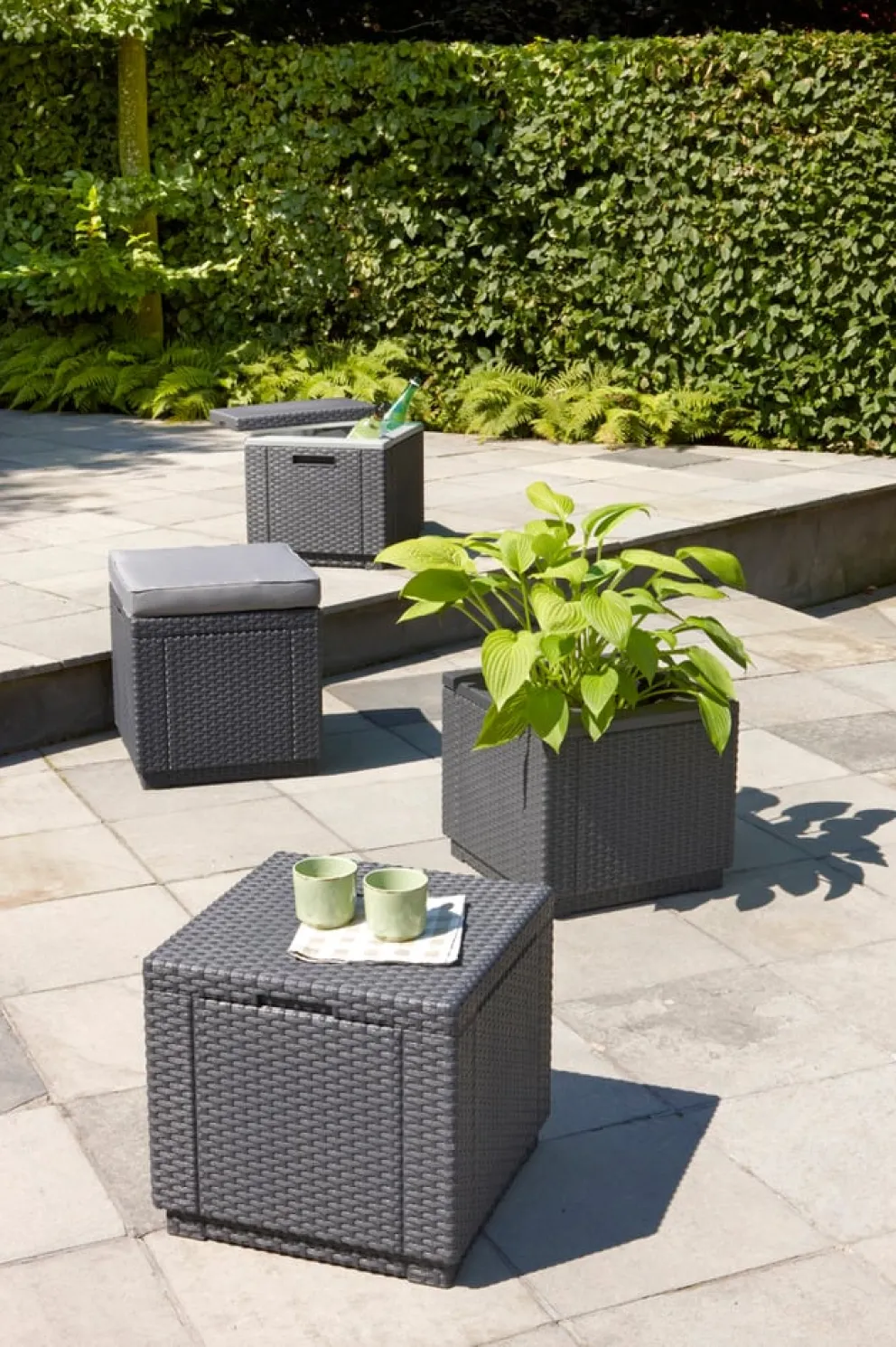 Keter Beistelltisch Cube anthrazitgrau Outlet