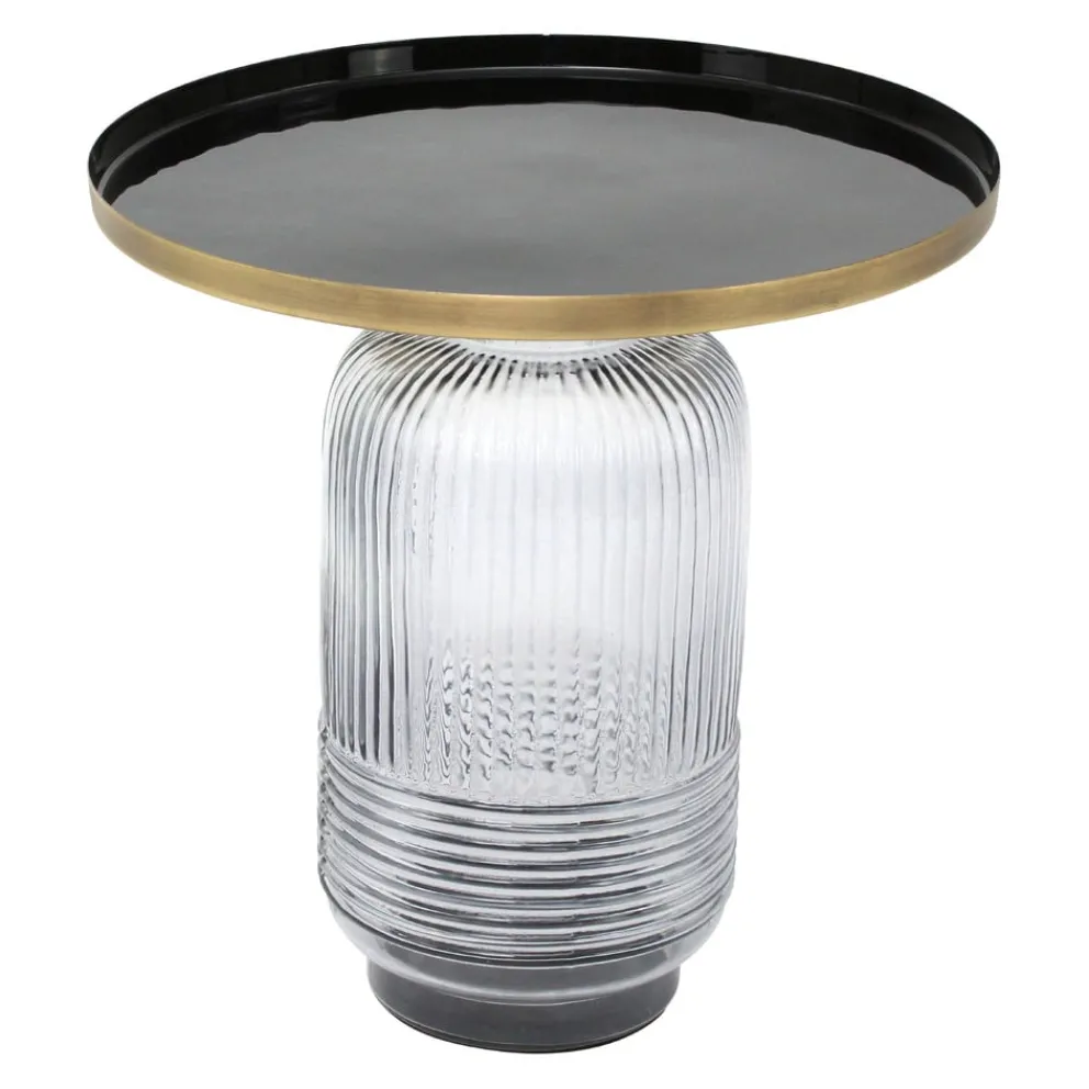 Johann Jakob Beistelltisch Joy gold, schwarz, transparent