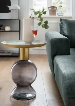 Johann Jakob Beistelltisch Joy gold, grau, transparent Outlet