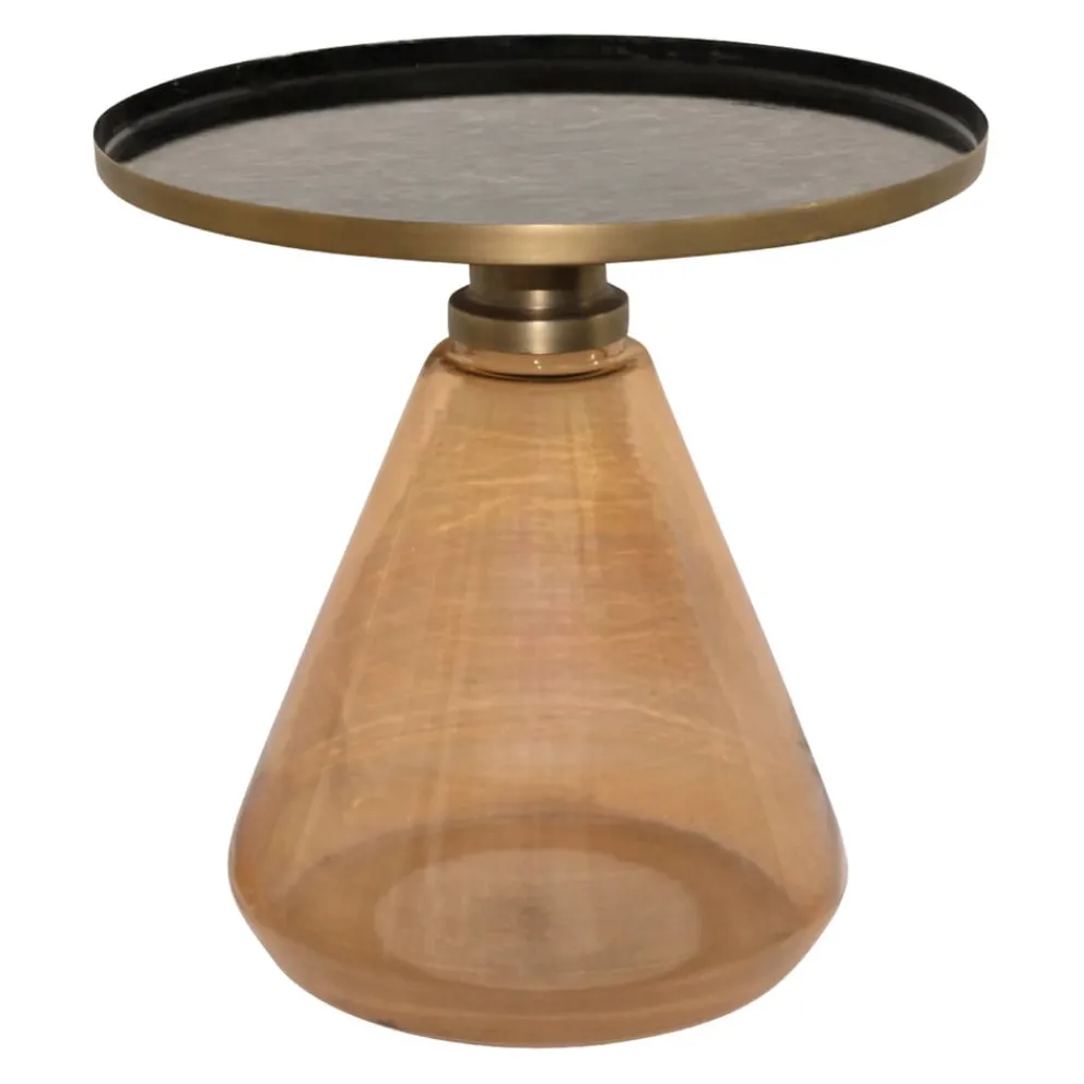 Johann Jakob Beistelltisch Joy braun, gold, schwarz, transparent New