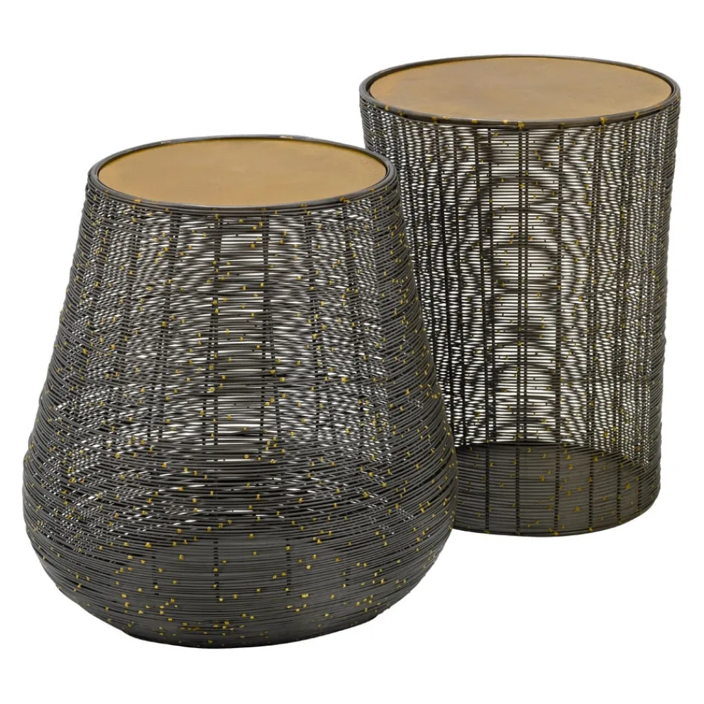 Beistelltisch Malia gold, grau, messing Clearance