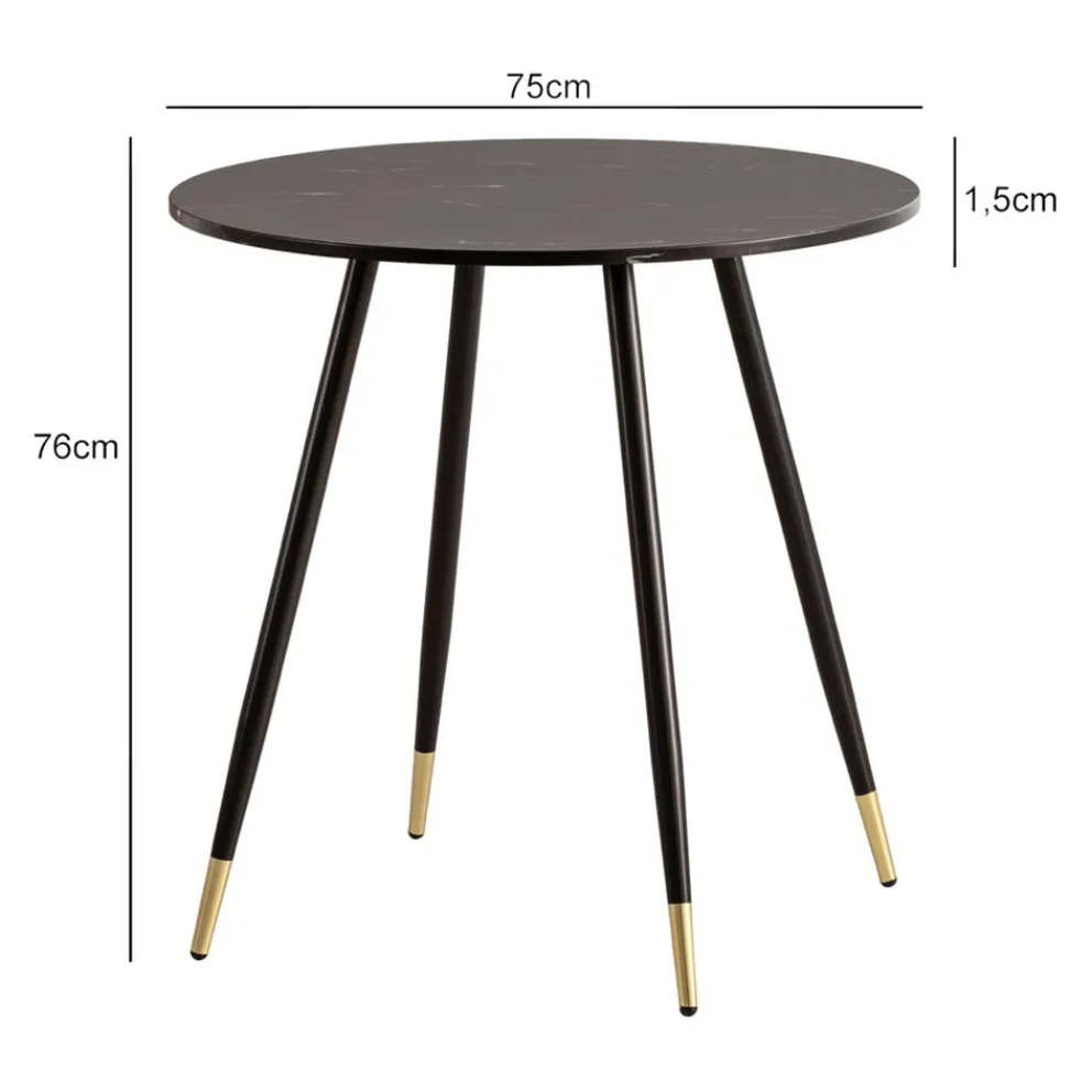 MID.YOU Beistelltisch Marmor schwarz Best