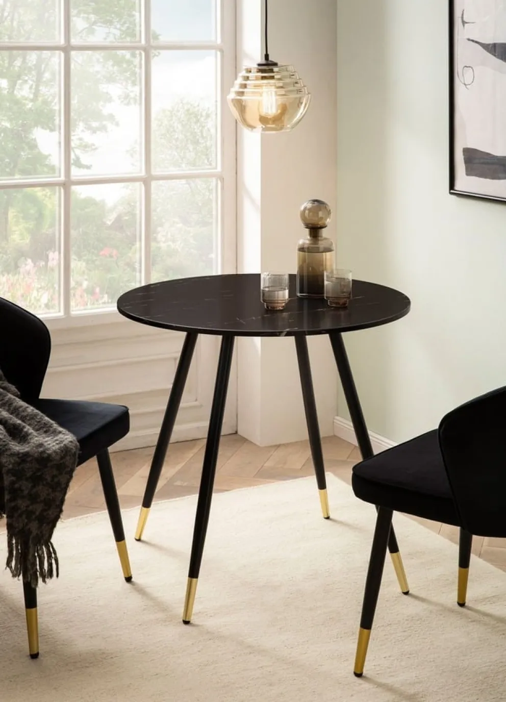 MID.YOU Beistelltisch Marmor schwarz Best
