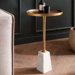 MID.YOU Beistelltisch Marmor gold Sale