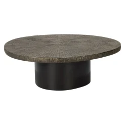 Ethnicraft Beistelltisch Slice gold, schwarz