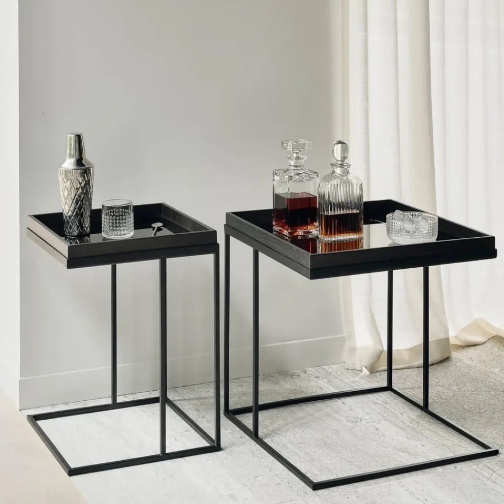 Ethnicraft Beistelltisch Square schwarz