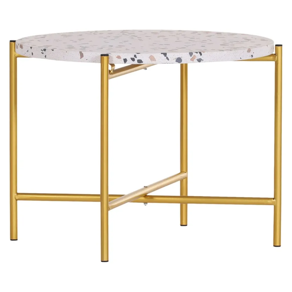 MID.YOU Beistelltisch Terrazzo weiss Outlet