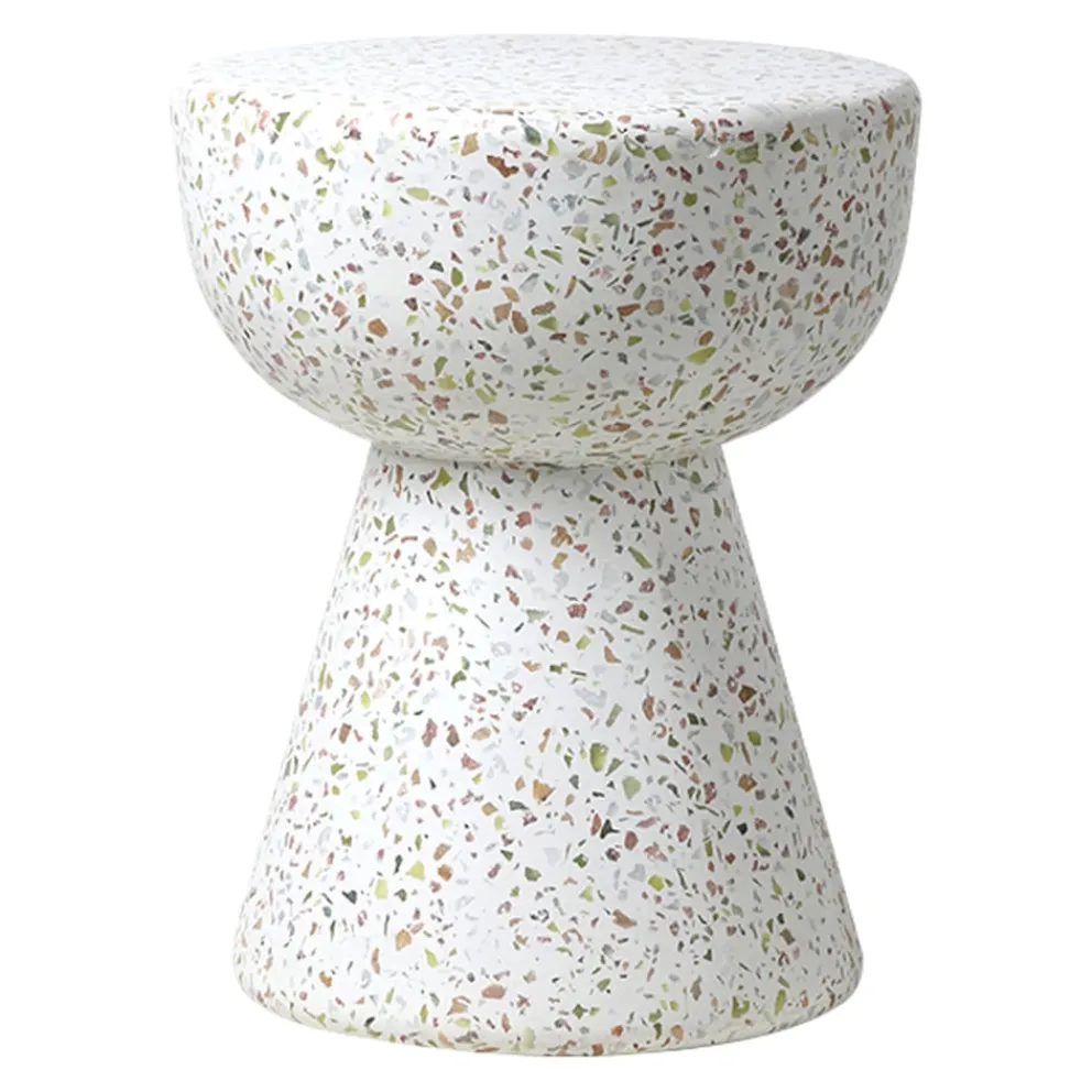 HKliving Beistelltisch Terrazzo multicolor, weiss Discount