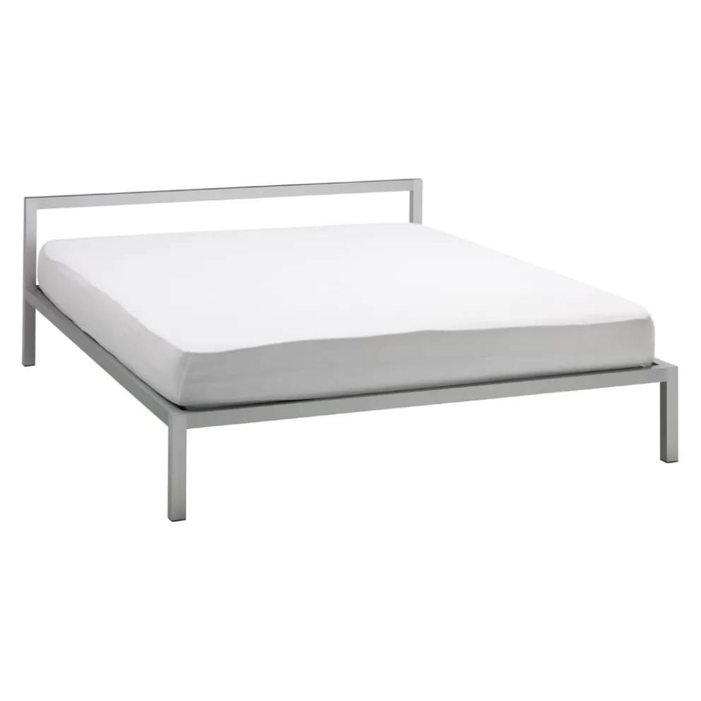 mdf italia Bett Aluminium Bed alufarbig