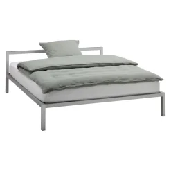 mdf italia Bett Aluminium Bed alufarbig