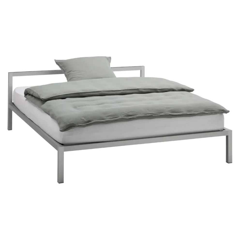 mdf italia Bett Aluminium Bed alufarbig